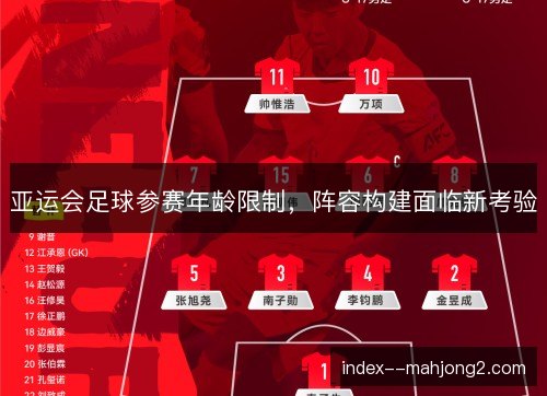 亚运会足球参赛年龄限制，阵容构建面临新考验